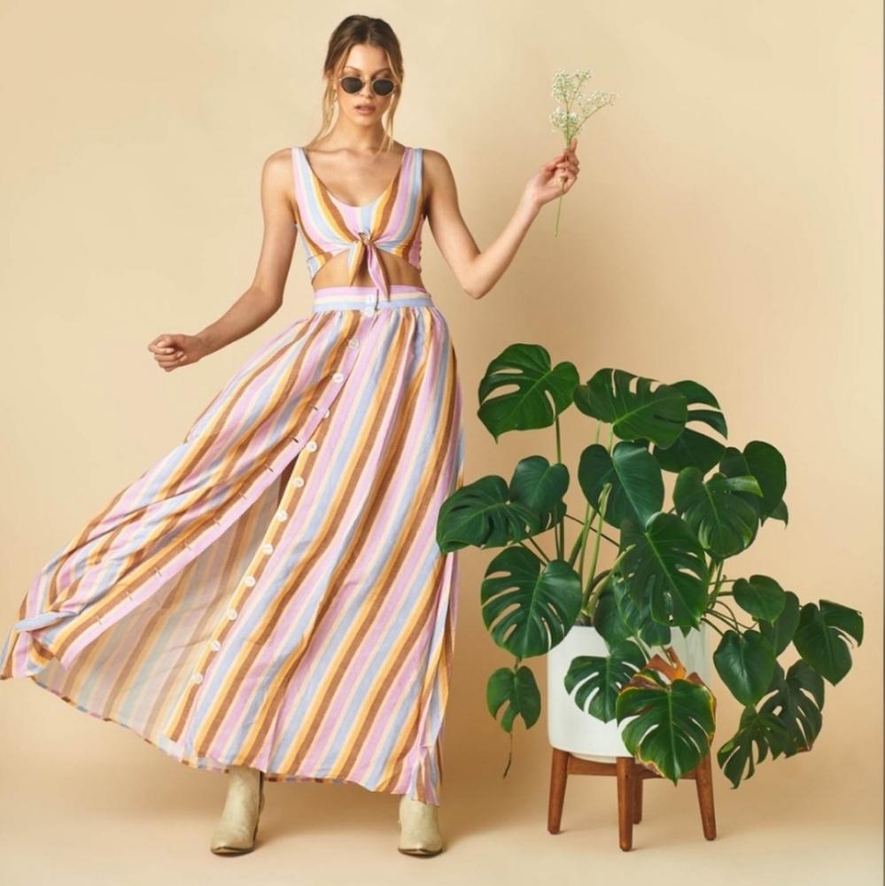 Montce Mallorca Stripe Maxi Skirt
